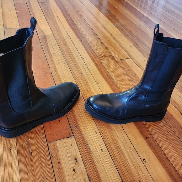 LITA BY CIARA Thrive Tall Chelsea Boot. LEATHER BLACK 41 - Picture 3 of 5